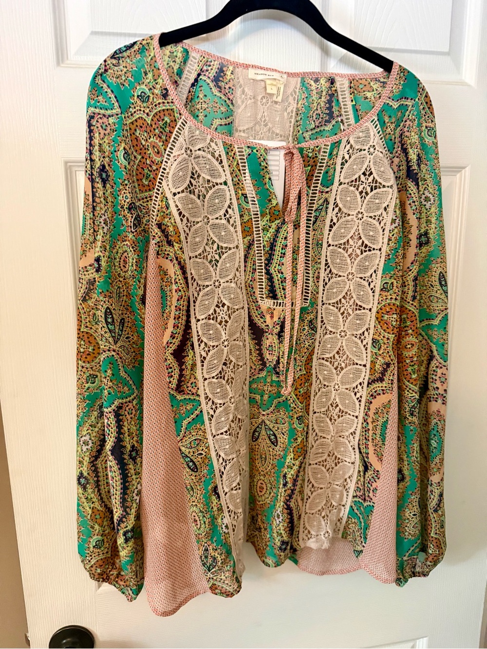 Anthropologie meadow rue giada peasant blouse, NWT, Size Large - Picture 2 of 8